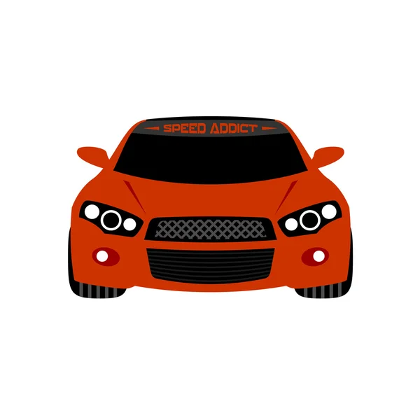 Voiture sport rouge — Image vectorielle