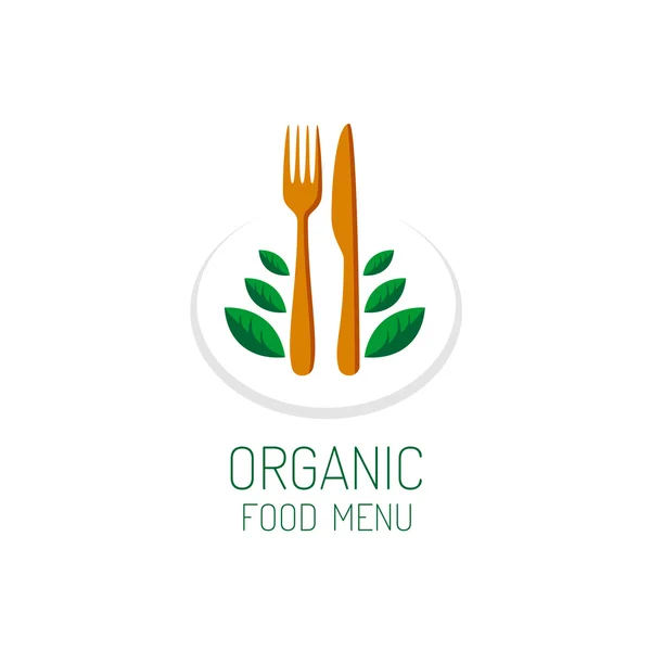 Органічні продукти харчування меню — стоковий вектор