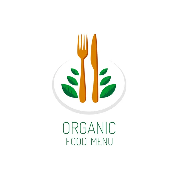 Organic food menu — Stock Vector