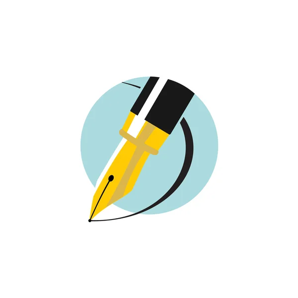 Pictogram van een inkt pen — Stockvector