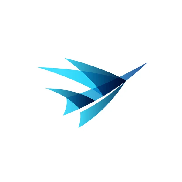 Flugzeug abstraktes Logo — Stockvektor