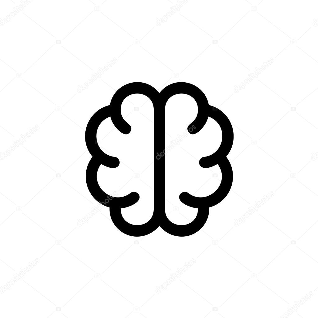 Simple brain icon