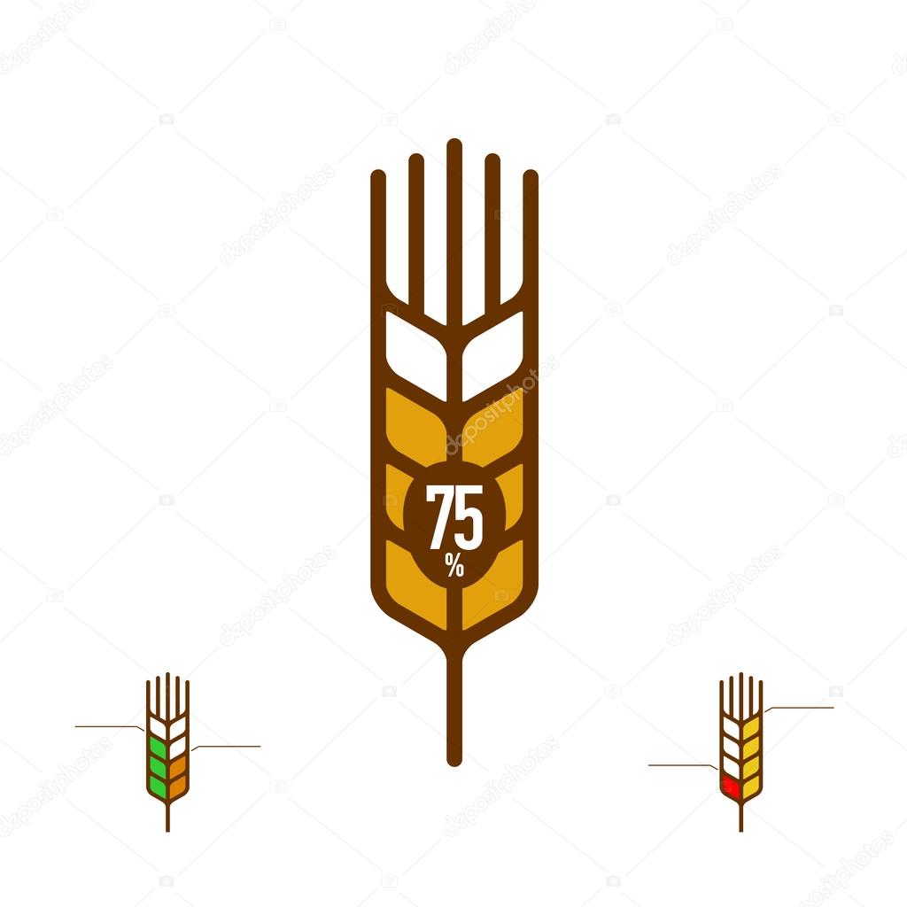 Ears of wheat with logo