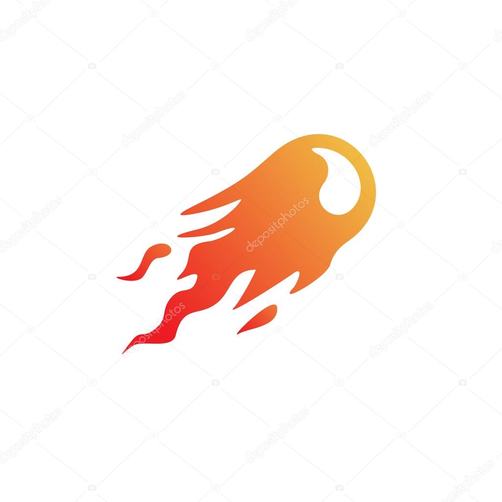 Fire ball logo on white backround