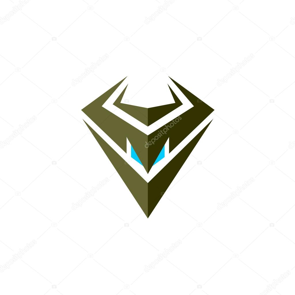 Evil Robot Head Symbol Stock Vector Royalty Free Vector Image By C Kilroy