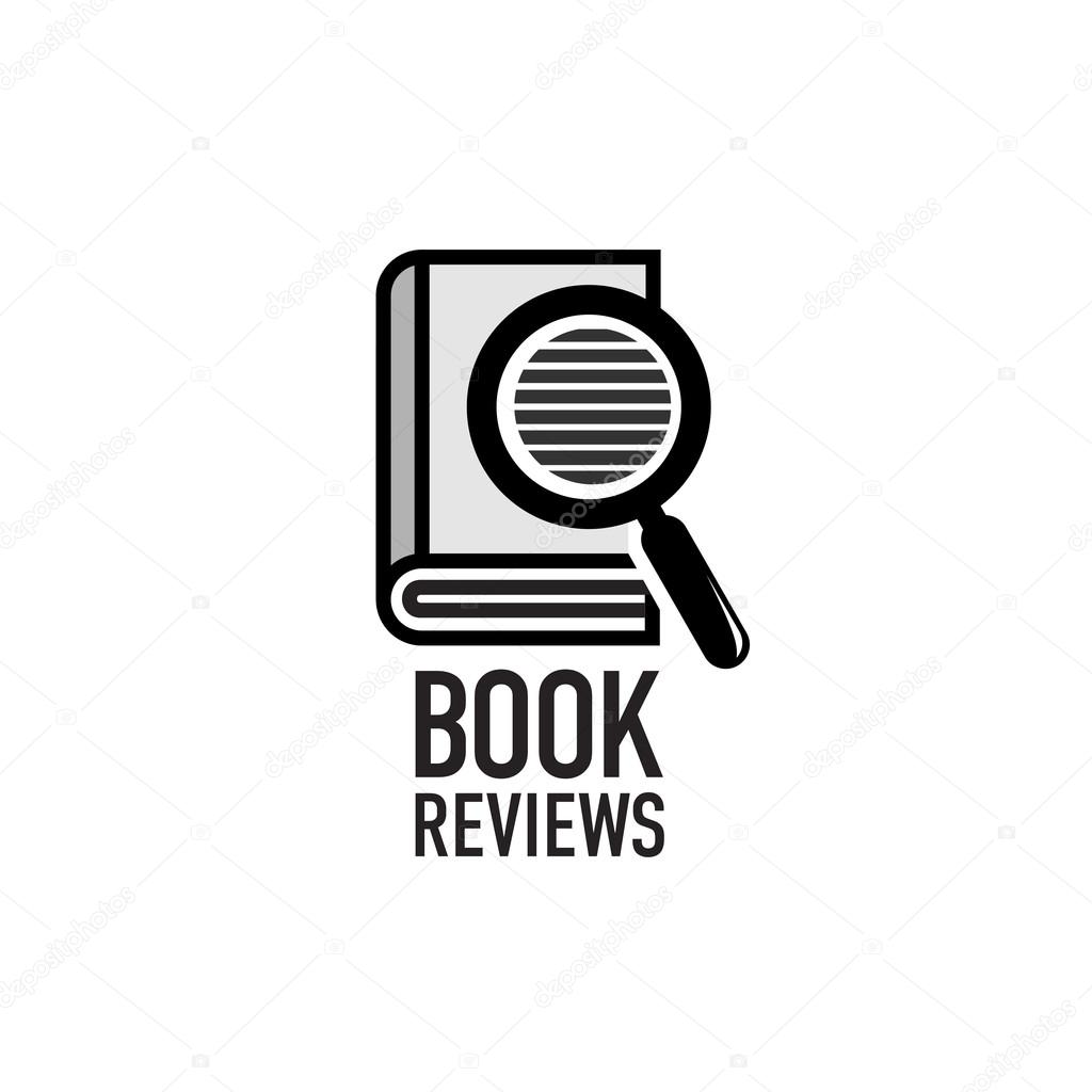 Book reviews service logo template. Search inside the dictionary