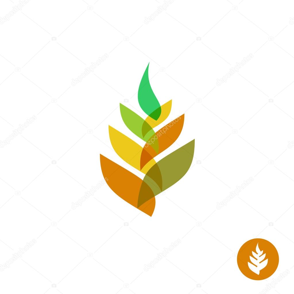 Wheat ear transparent style sign.