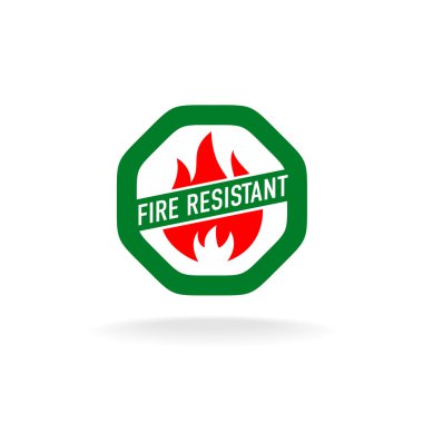 Fire resistant icon clipart