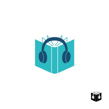 Audio book logo clipart