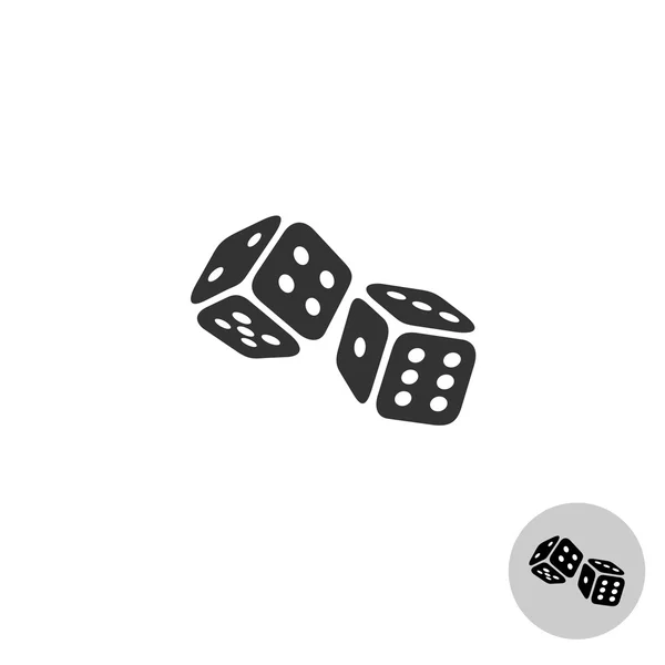 Dices logo siyah — Stok Vektör