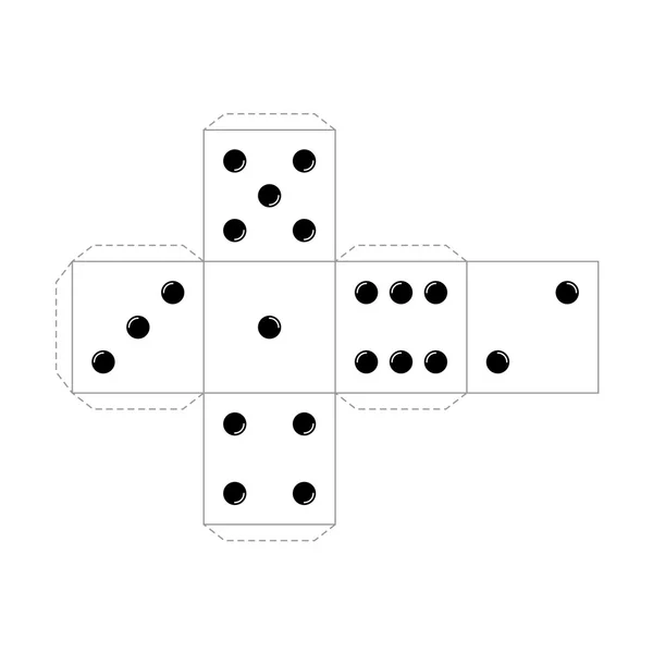 Plantilla de cubo de juego — Archivo Imágenes Vectoriales