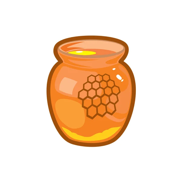 Honey jar logotyp — Stock vektor