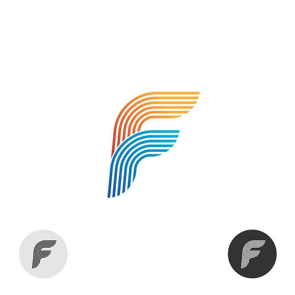 Letra F logotipo — Vetor de Stock