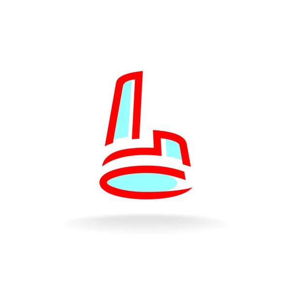 Logo bâtiment lettre L — Image vectorielle