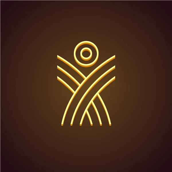 İnsan figürü doğrusal logosu