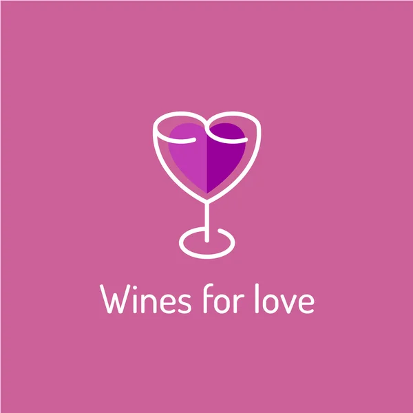 Vorlage für Weinglas-Logo — Stockvektor