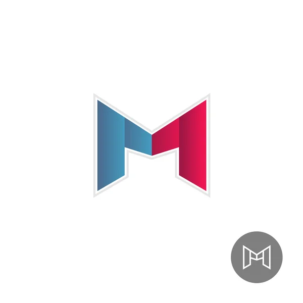 Цветной логотип буквы М — стоковый вектор