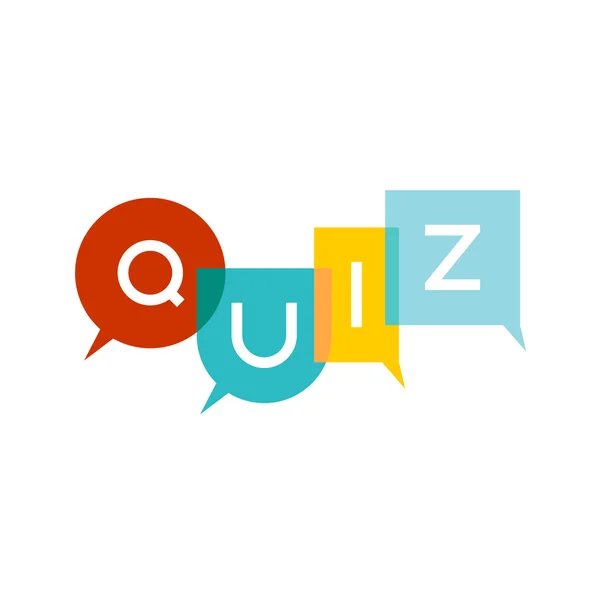 Quiz letras multicolor — Vector de stock