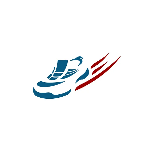 Speeding running shoe — Stock Vector