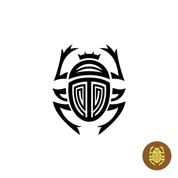 Scarab tetování loga — Stockový vektor