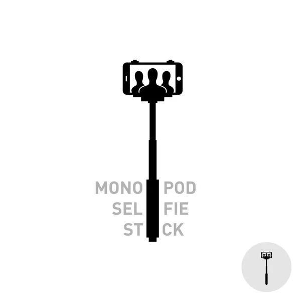 Selfie monopod stick symbol — Stock Vector