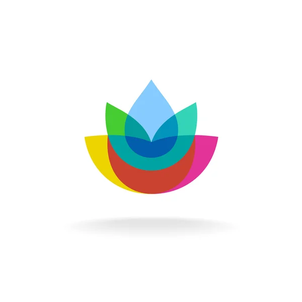 Logo colorido de la flor — Vector de stock