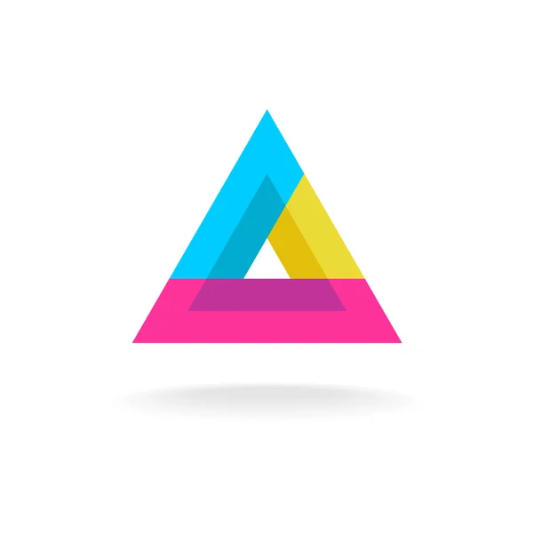 Logo kolorowe trójkąt — Wektor stockowy