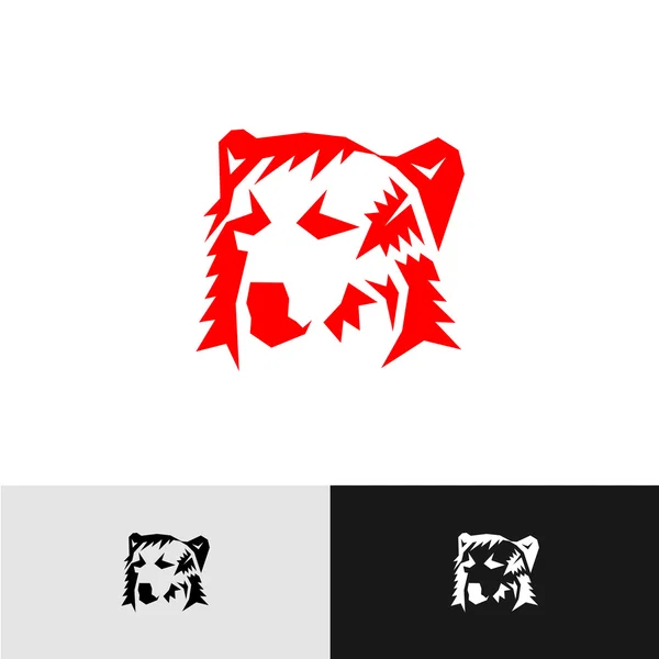 Logo tête d'ours — Image vectorielle