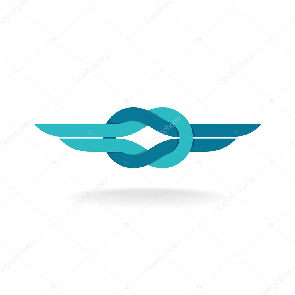 Knot logo with wings
