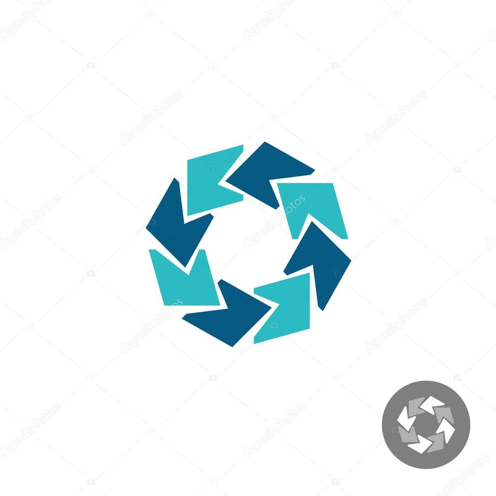 Abstract ring financial logo template on white background