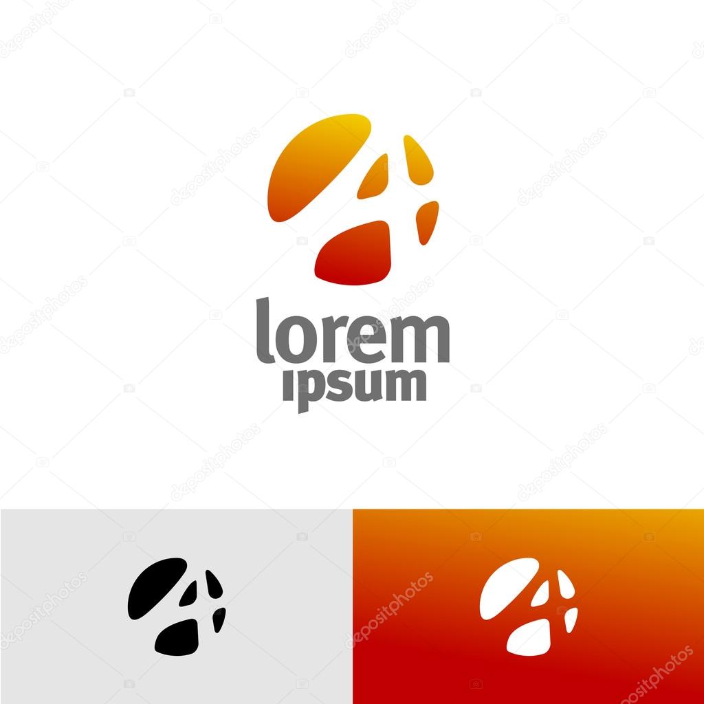Letter A round logo. Media advertisement company design concept on white background