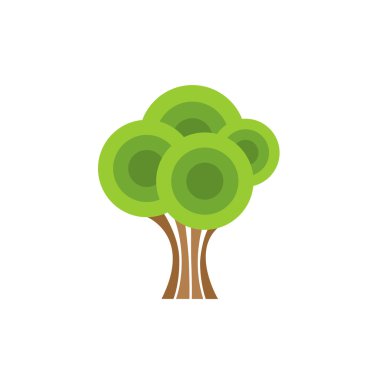 Meşe ağacı soyut geometrik şekiller