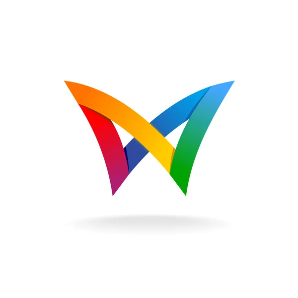 Colorato logo arcobaleno — Vettoriale Stock