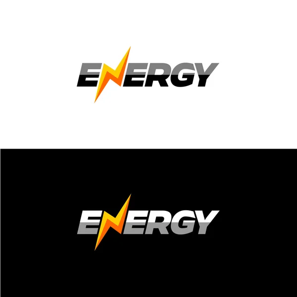 Texte énergétique logo — Image vectorielle