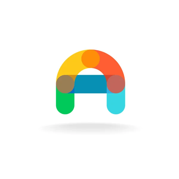 Brief van een overlay-logo — Stockvector
