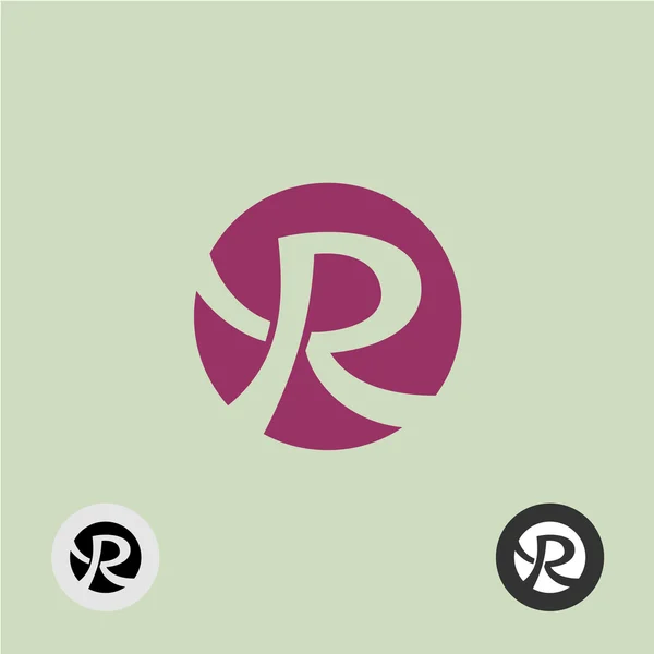 Lettre R logo rond — Image vectorielle