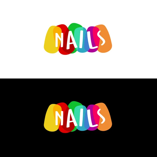 Nails colorful logo — Stock Vector