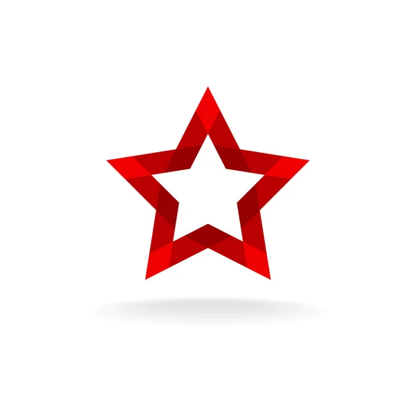 Logo estrella roja — Vector de stock