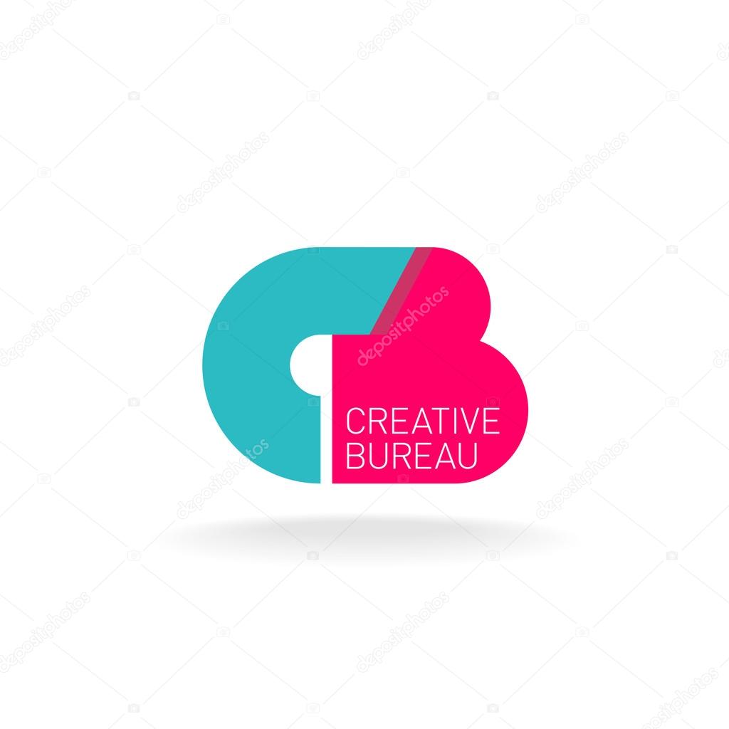 Letters C and B ligature logo template. Creative design concept.