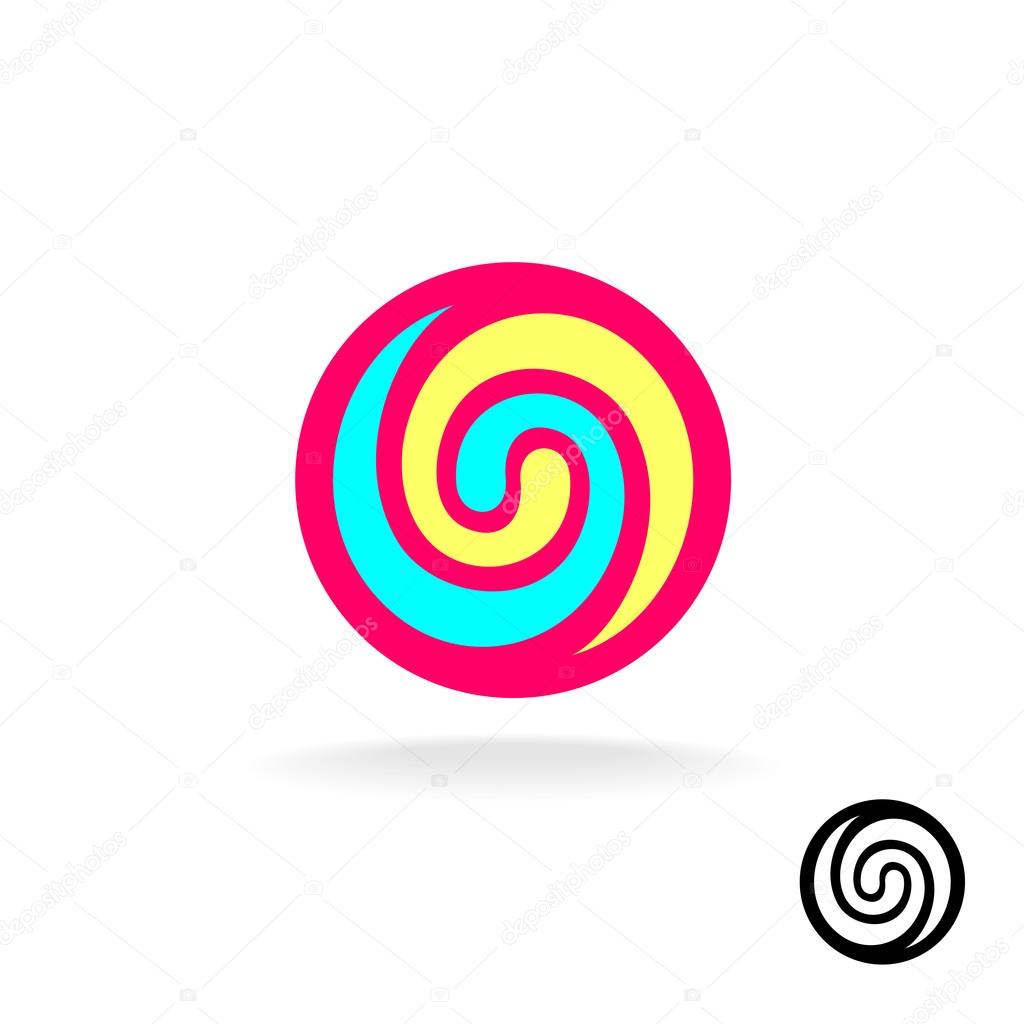 Lollipop colorful logo on white background