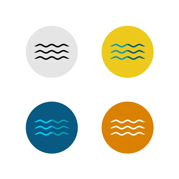 Agua mar olas icono — Vector de stock