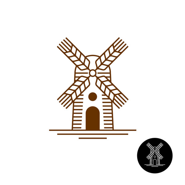 Windmill linear style logo
