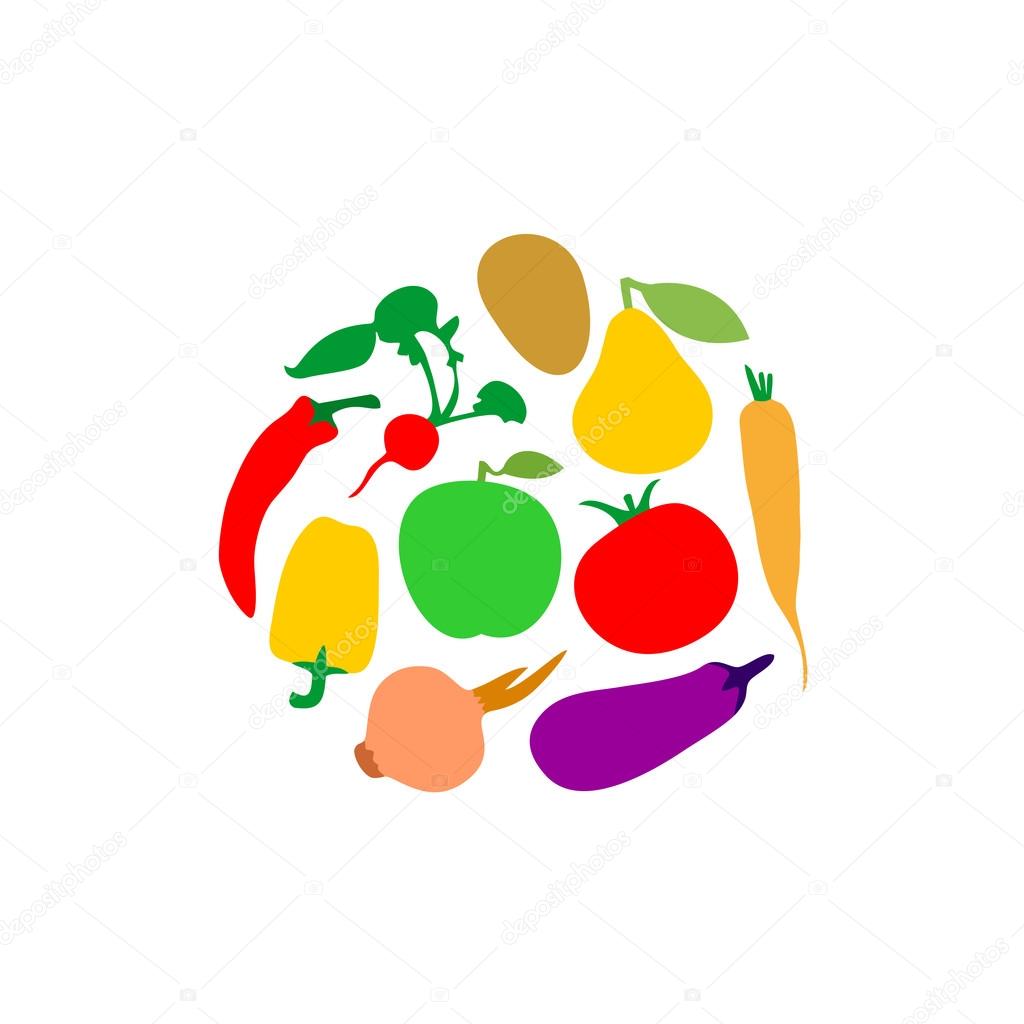 Premium Vector | Fruit and vegetables logo