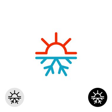 Hot and cold symbol clipart