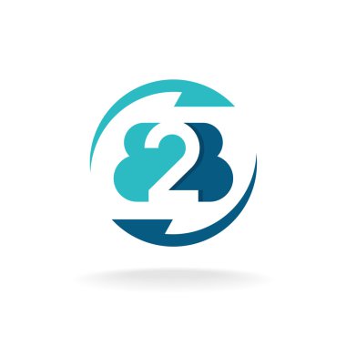 düz iş logo yuvarlak