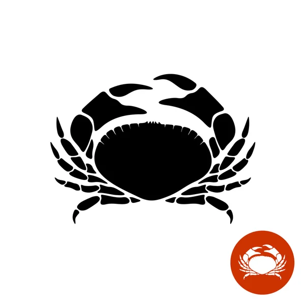 Krab zwart silhouet — Stockvector