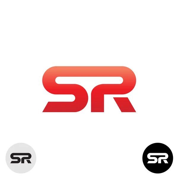 Logo ligature S et R en deux lettres — Image vectorielle