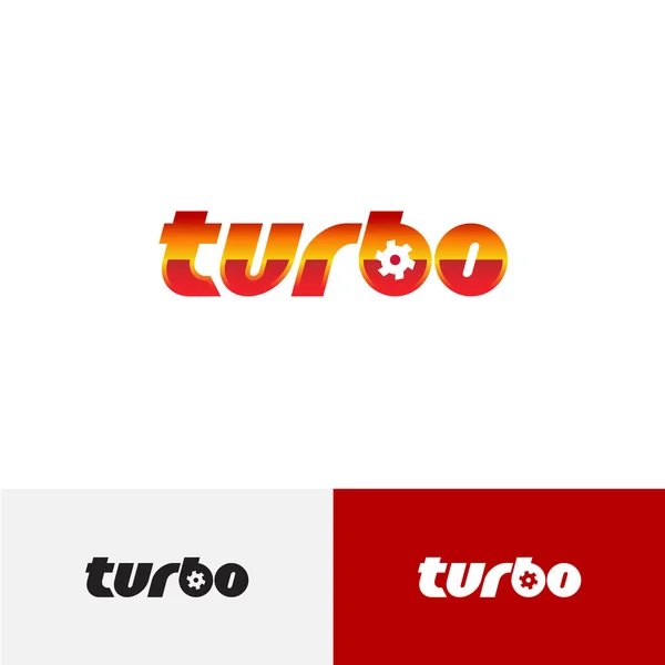 Turbo ordet text logotyp — Stock vektor