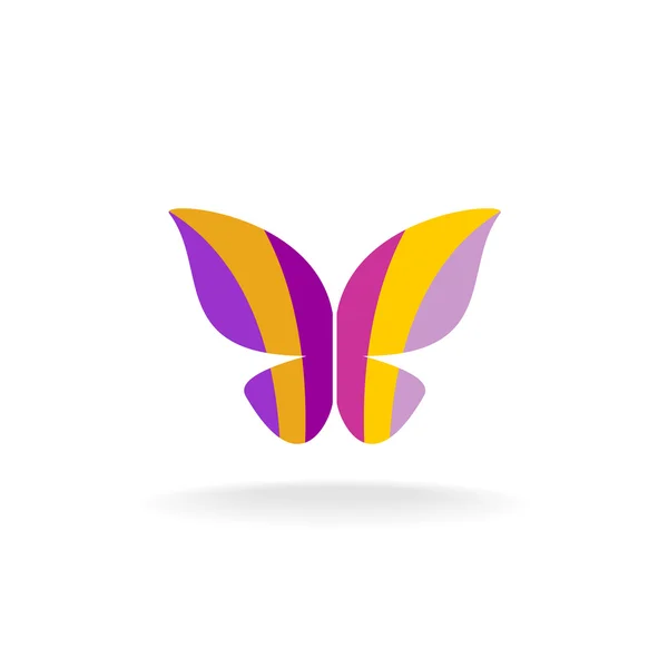 Kelebek renkli logo — Stok Vektör