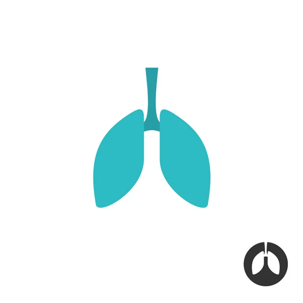 Lungs silhouette simple symbol. — Stock Vector